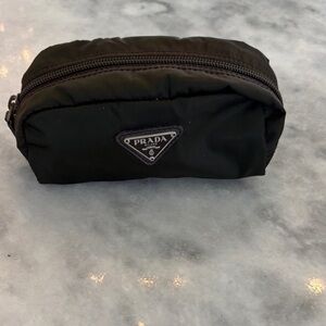 Prada Olive Green Nylon Toiletry Bag